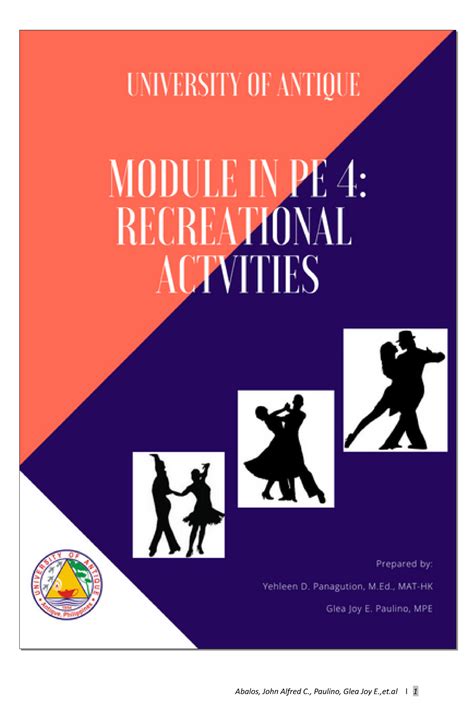 recreational activities module|PE 4 Module 2nd Sem Students Copy 1 .